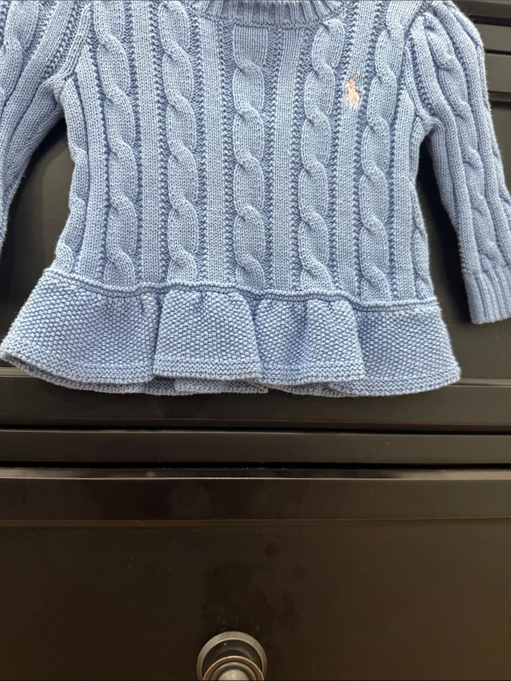 Ralph Lauren Baby Girl Sweater Size 6 Months 100% Cotton